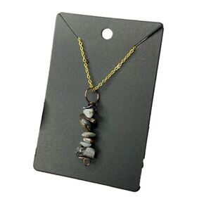 Obsidian crystal necklace